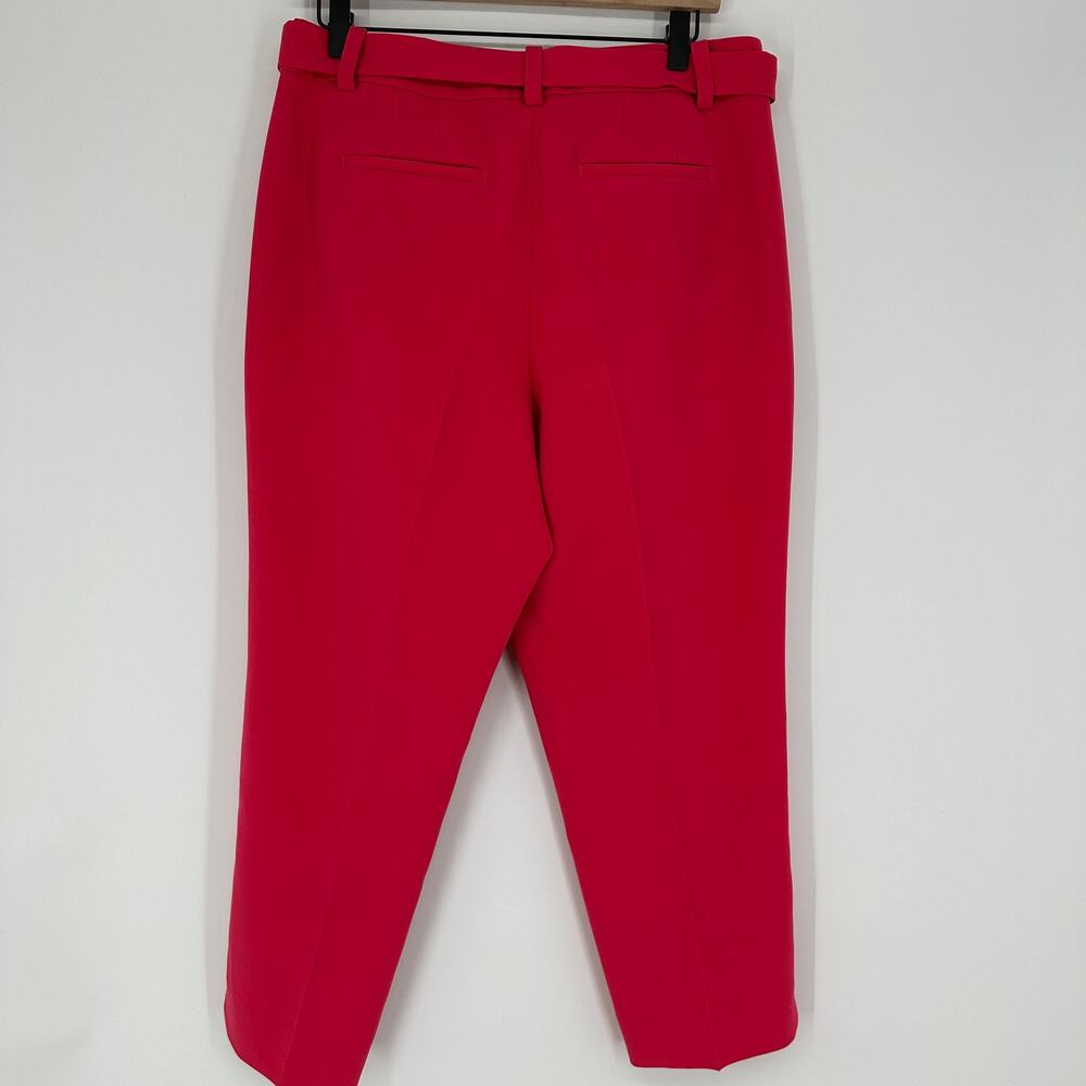 Talbots Cropped Pink Tie Belt Pockets Career Slacks Pants Womens 10 Petite - Picture 7 of 9